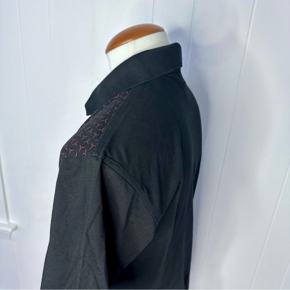 Aquascutum of London Black Geometric Polo Shirt - Picture 9 of 11